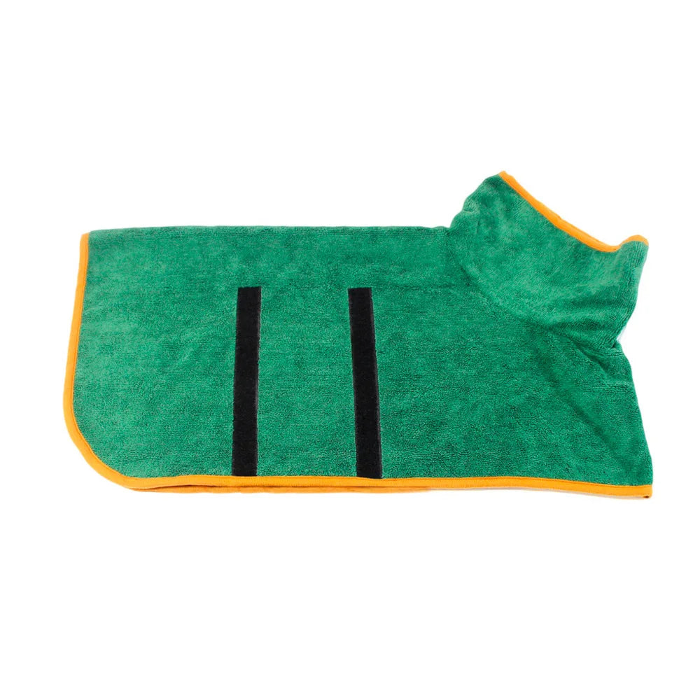 Dog Bathrobe Towel Pet Drying Coat Clothes Adjustable Pet Towel