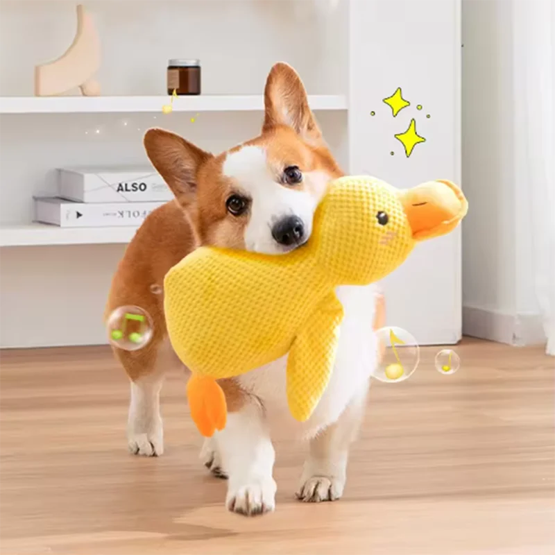 Dog Toy Stomping Duck Bite